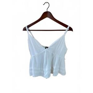 Streetwear Society White Babydoll Lined Top Size Large
